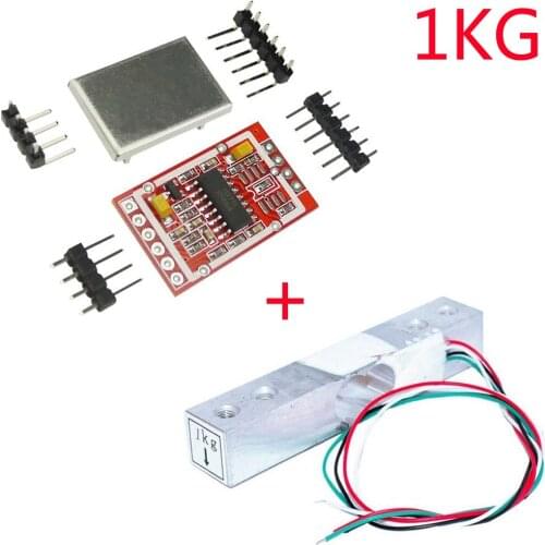 1KG Digital Load Cell Weight Sensor Portable Electronic Kitchen Scale + HX711 AD Weighing Sensor Module Metal Shied for Arduino