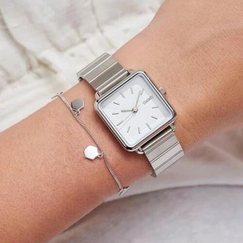 Simple Silver Women Watches luxurious Brand Exquisite Stainless Steel Ladies Wristwatches Fashion Minimalist Woman Quartz Clock