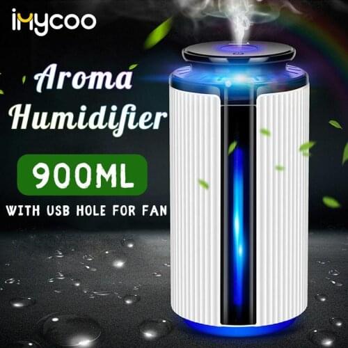 Drop Ship 900ML USB Ultrasonic Air Humidifier Diffuser Aroma Essential Oil 7 Color LED Night light Cool Mist Humidificador