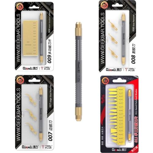 QianLi 007-011 Original multifunctional knife for iPhone repair CPU IC Chip Glue Remove Thin blade Motherboard Repair Tool set