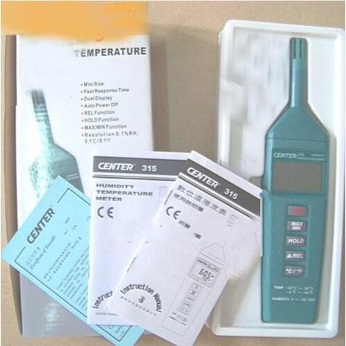 CENTER-315 Fast Response Compact Dual Display Humidity Temperature Meter