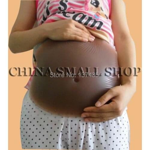 8-10 month Twins 3000g/pc Sex Toys Silicone Artificial Belly Fake Jelly belly Pregnancy Tummy for Filme and Adoption Baby Belly