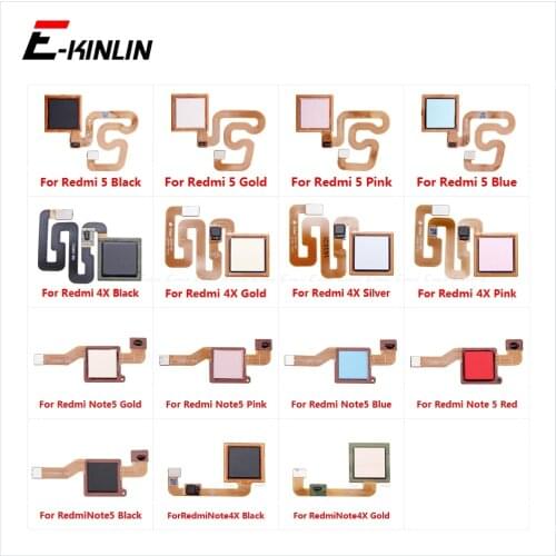 Touch ID Fingerprint Sensor Scanner Flex Cable For Xiaomi Redmi Note 5 Note 4X Back Home Return Button Key Replace Parts