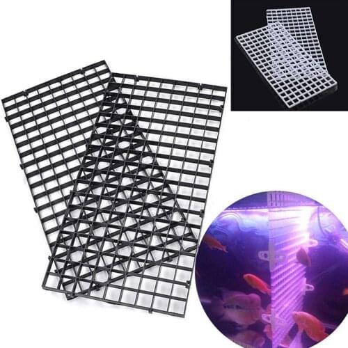 Grid Divider Tray Egg Crate Aquarium Fish Tank Filter Bottom Isolate Black White Net Fish Tank Incubator Box Hanging Aquarium