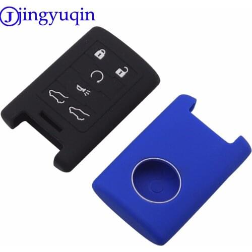 Jingyuqin Replacement 6 Buttons Silicone Shell Case Cover For 2007-2014 Cadillac Escalade ESV EXT Remote Key Fob