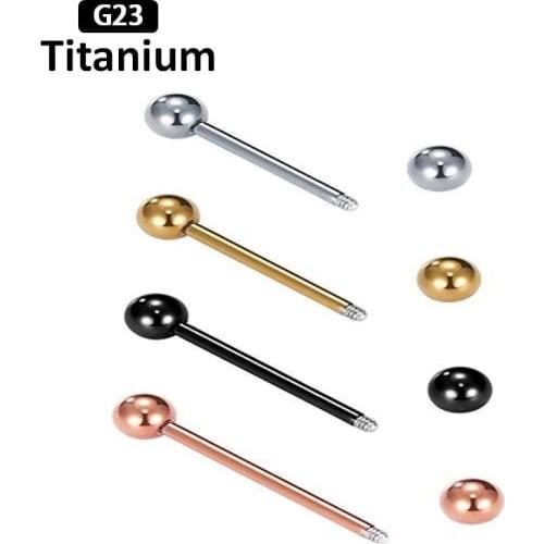 1PS G23Titanium Classic Barbell Tongue Rings Eur Bone Rod Straight Rod Body Piercing