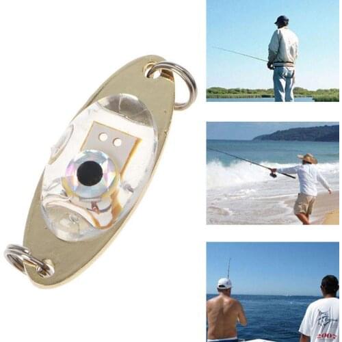 LED Fishing Lure Lamp Underwater Eye Shape Lure Flashing Lure Lamp High Attracting Brightness Fish Q8T7