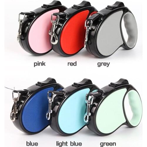 3m/5m Retractable Pet Dog Leash Automatic Durable Nylon Dog Lead Extending Puppy Walking Running Leads For Small Medium Dogs New