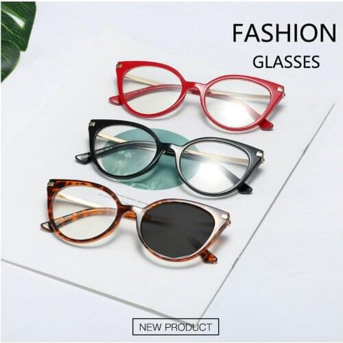 2020 New Sun Photochromic Myopia Eyeglasses Female Optical Women Finished Myopia Eyewear prescription Glasses Frame -1.0 -4.0 NX