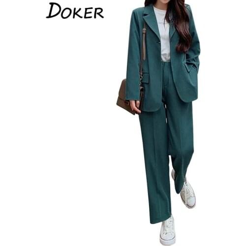 Autumn Winter Blazer Set Women Fashion Business Office Wear Work Suits For Ladies Blazer Pant Suit Set Elegant 2 Two Piece Set