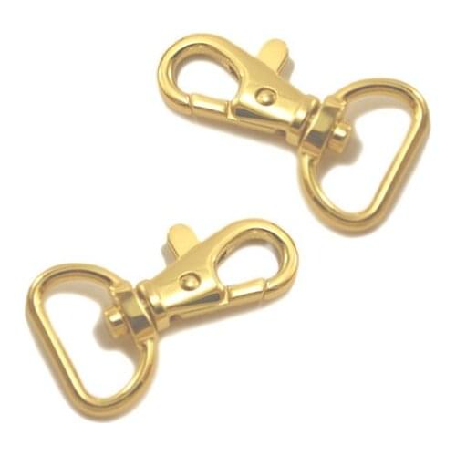 1/2 Inch Trigger Style Snap Hooks Shiny Gold Finish, 60 Piece Package Purse Clips