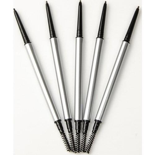 10 Piece 1.5mm Double-head Thin Eyebrow Pencil Private Label Silver Eye Brow Pen Waterproof Makeup Eyebrow Enhancers Custom