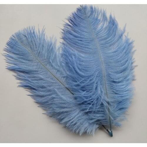 Wholesale 10pcs Beautiful Light Blue High Quality 6-8 inches/15-20cm Ostrich Feather For Wedding Decoration Handmade