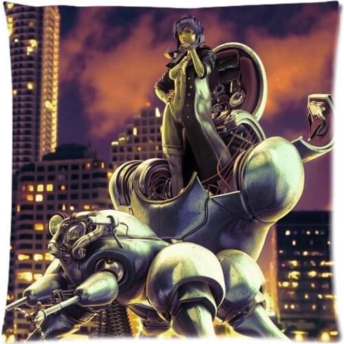 2018 Pillow Case 45*45cm Ghost in the Shell Polyester Cushion Case Sofa Waist Throw Cushion Cover Home Car Decor