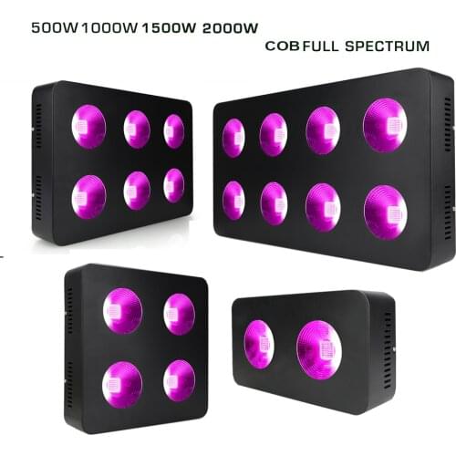 500W/1000W/1500W/2000W COB LED Grow Light Full Spectrum for Indoor Greenhouse Hydroponics Flowers Medical Grow Tent LED Light