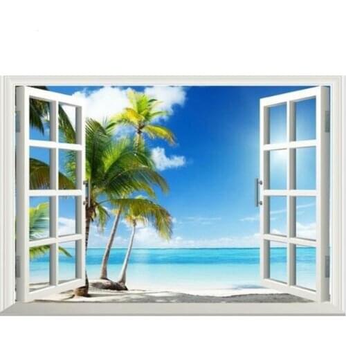 5D Diamond Painting Sea view Outside the window Diamond Mosaic Pictures of Rhinestones DIY Diamond Embroidery Sale Home Decor