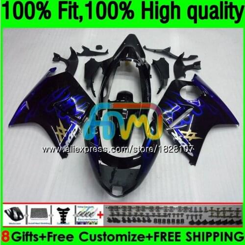 Blackbird For HONDA CBR1100 XX CBR1100XX 96 97 98 99 Blue flames 00 01 131BS.9 CBR 1100XX 1996 1997 1998 1999 2000 2001 Fairing