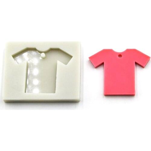 Shiny T-shirt keychain silicone mold Decoration Candy Soap Mould Gum Paste Jelly Chocolate Pudding mold