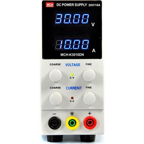 MCH-3010DN Digital Adjustable Regulated Mini Laboratory DC Switching Power Supply 30V 10A 0.01V 0.001A Phone Laptop DC Jack Set