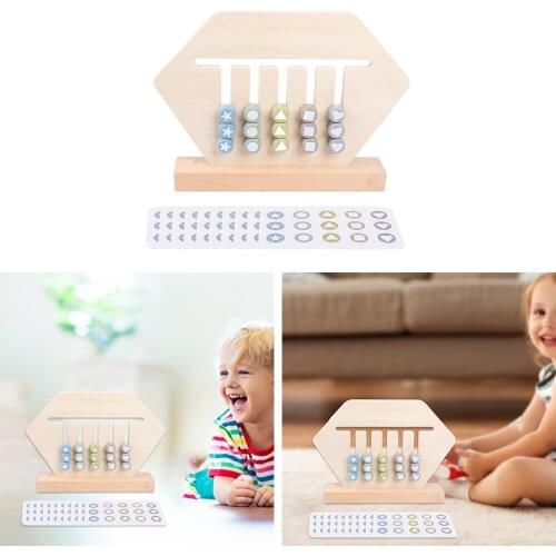 Toddler Wooden Matching Toys Brain Teasers Logic Game Learning Educational Montessori Interactive Toy Birthday Gift Kids