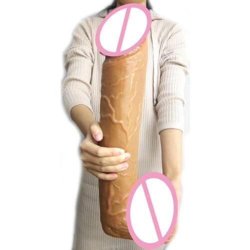 FAAK 16.5in massive cock girth huge realistic dildo female masturbator man sex toys giant penis big dong anal massage sex shop