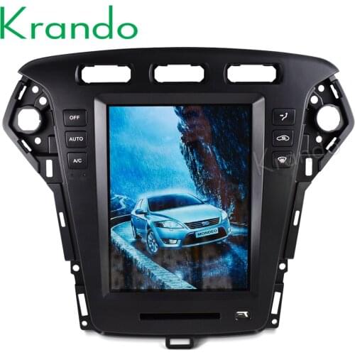 Krando Android 8.1 10.4" verticial screen car dvd player for Ford Mondeo/S-Max 2011-2013 GPS entertainment system radio