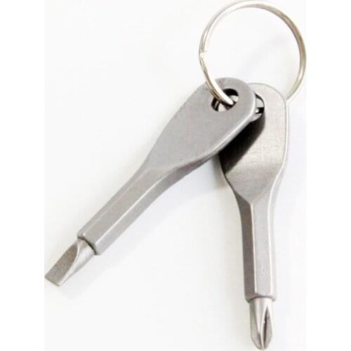 Multifunctional Pocket Mini Tool Screwdriver Set with Key Ring EDC Portable Outdoor Device Phillips and Flathead Tool