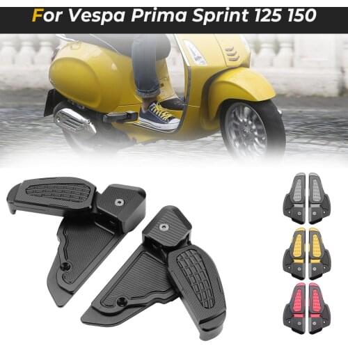 Motorcycle Rear Footrest For Vespa Prima 125 150 SPRINT 2017-2020 Passenger Extension Foot Pad Footpegs Adapter Foot pegs