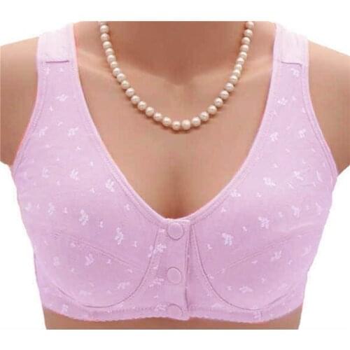 Soft Women Daily Underwear Non-adjustable Push Up Front Closure Vest Type Bra Breathable Female Lingerie
