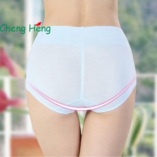 CHENG HENG New Explosion High Waist Underwear Womens Underwear Large Size Sexy Cotton Breathable High Waist Tummy Hip Briefs