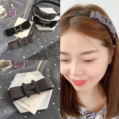 Fashion Luxuriou Rhinestone Spring clip Hair Hoop Headband Hairband for Women Girls Small fresh style Hair Band Hair Accessories