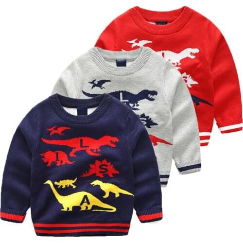 Boys Clothing 2017 Autumn & winter Children Sweaters Cotton Cartoon Long Sleeve O-neck Kids Knitwear 2-8 Year Childrens sweater