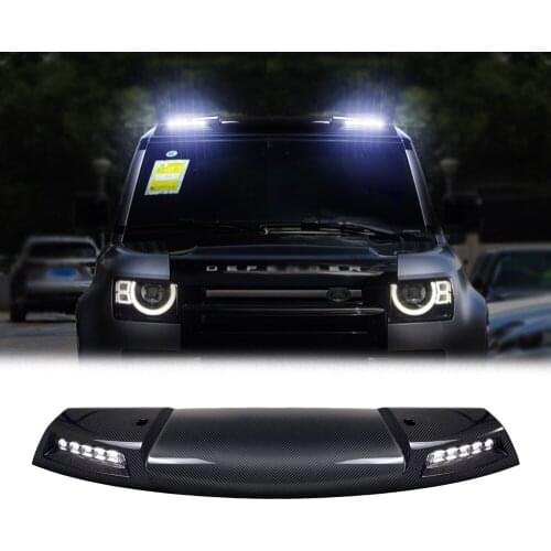 Real carbon fiber Roof Light Pod For LAND ROVER DEFEND 2020 2021 Top Light Modification Accessories Luggage Rack Off-road light