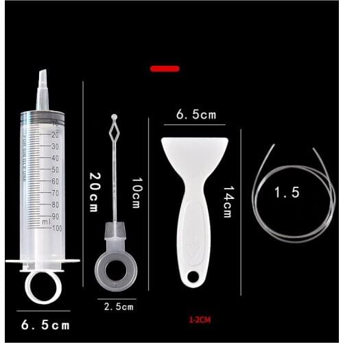 Portable Refrigerator Drain Cleaning Dredge Tool Drain Hole Kit Wash Brush Suction Syringe Hose Home Device Cleaner Sticks