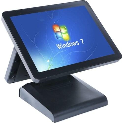 Windows POS Terminal Dual Screen POS Systems Capacitive Touch Point Of Sale Cash Register With Second Customer Display Monitor