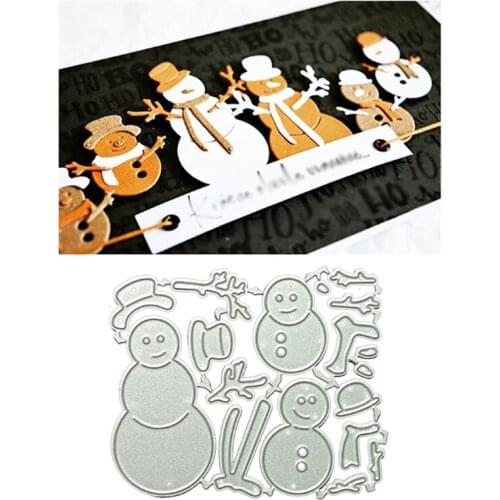 Christmas Snowmans Metal Cutting Dies Stencil DIY Scrapbooking Album Paper Card