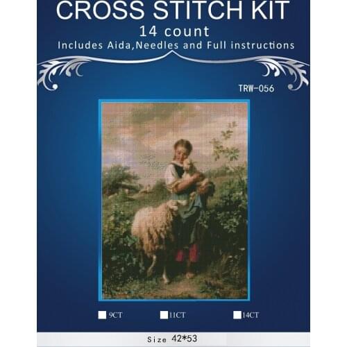 People Needlework,DIY DMC 14CT unprinted Cross stitch Embroidery,People style home arts Counted White canvas Cross-Stitching 6