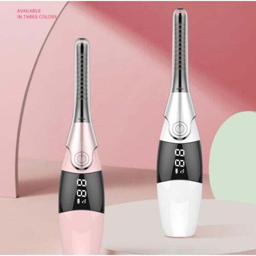 12Set/Lot Eyelash Curler Electric Curling Device Temperature Display USB Charging Ion Hot Eye Clip Lasting Styling HA2360