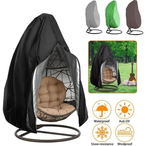 Waterproof Patio Chair Cover Egg Swing Chair Dust Protector With Zipper Protective Case Outdoor Home Hanging Egg Chair Cover