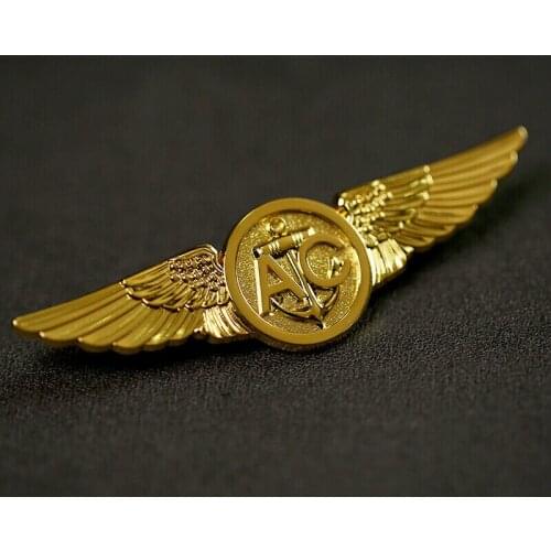 Military US Navy Marine Corps USMC AC Aircrew Gold Wing Pin METAL INSIGNIA