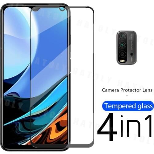 4IN1 Protective Glass For Xiaomi Redmi 9T Screen Protector For Xiaomi Redmi 9T Tempered Glass Protective Phone Film For Redmi 9T