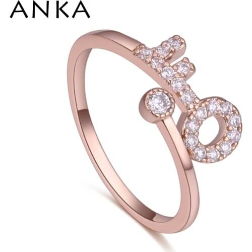ANKA AAA luxury brands micro pave key zircon ring jewellery designer luxury rings for women love party price #130591