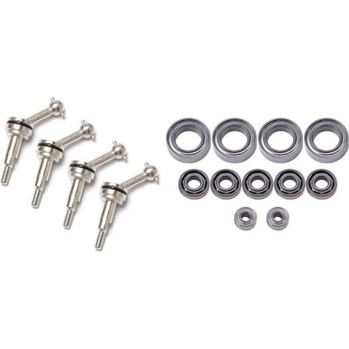 1 Set K989-07 K989-08 K989-09 Bearing Set & 4 Pcs 2Mm Extended Metal CVD Universal Joint Shaft
