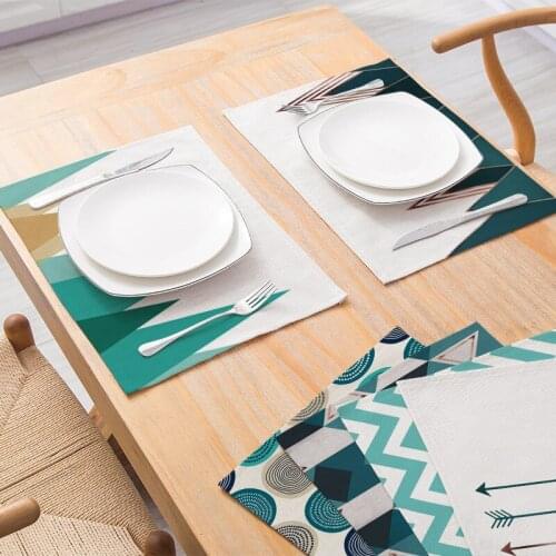 1 Pc Nordic Style Placemat Cotton Linen Placemats Home Decor Table Mat Kitchen Accessories Decoration Heat-insulated Bowl Pads