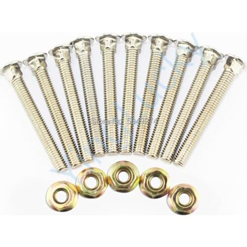 100PCS/Lot 35*4mm coin acceptor screw+nut fixing screw mounting coin acceptor parts for coin-operated games arcade game machine