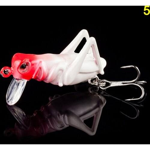 5pcs Simulated Locust Lures Bass Insect Fishing Crank Bait Floating Tackle Hooks