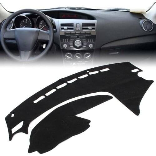 Black Auto Dash Mat Dashboard Cover Dashmat For Mazda 3 BM BN BL 2009 2010 2011 2012 2013 LHD