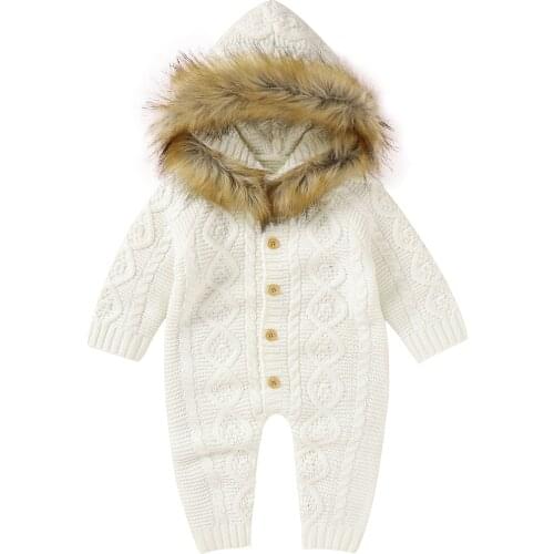 Baby Rompers Long Sleeve Infant Kids Boys Girls Winter Thick Knitted Sweaters Clothes Fall Winter Casual Newborn Unisex Overalls