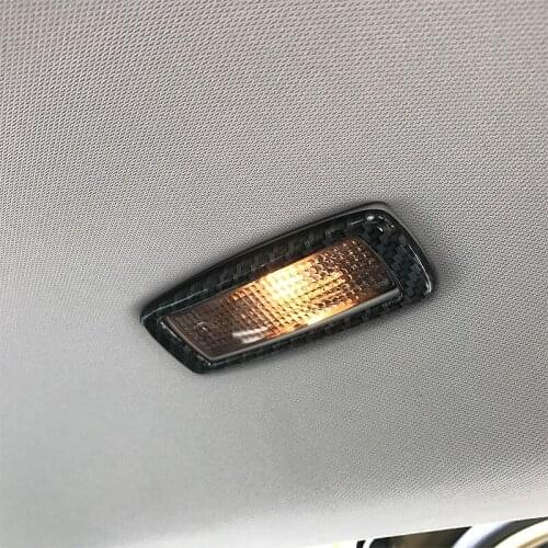 For skoda Kodiaq 2016 2017 2018 ABS plastic silver plated carbon fiber pattern top reading lamp llight sticker trim