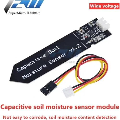 Capacitive Soil Moisture Sensor Module Not Easy To Corrode 3.3~5.5V Gravity Corrosion Resistant Wide Voltage Cable For Arduin o